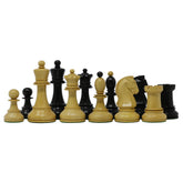 Dubrovnik 1950 Vintage 3.75" Reproduction Chess Setin Ebony & Natural Boxwood